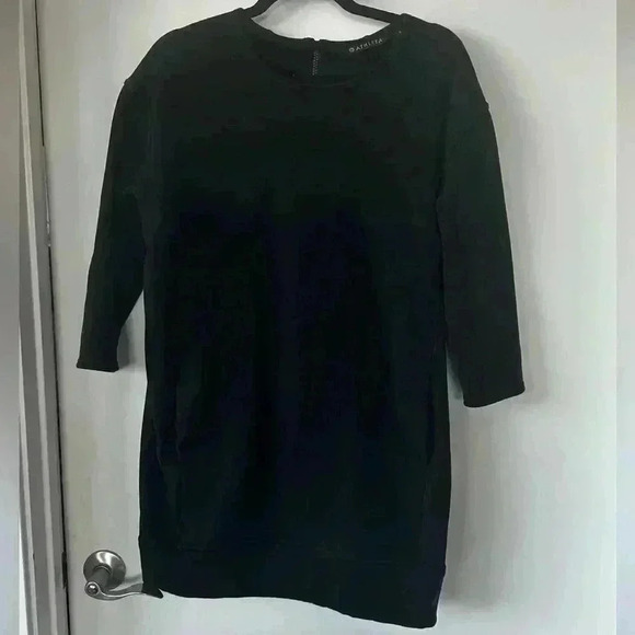 Athleta Dresses & Skirts - Athleta black fleece dress